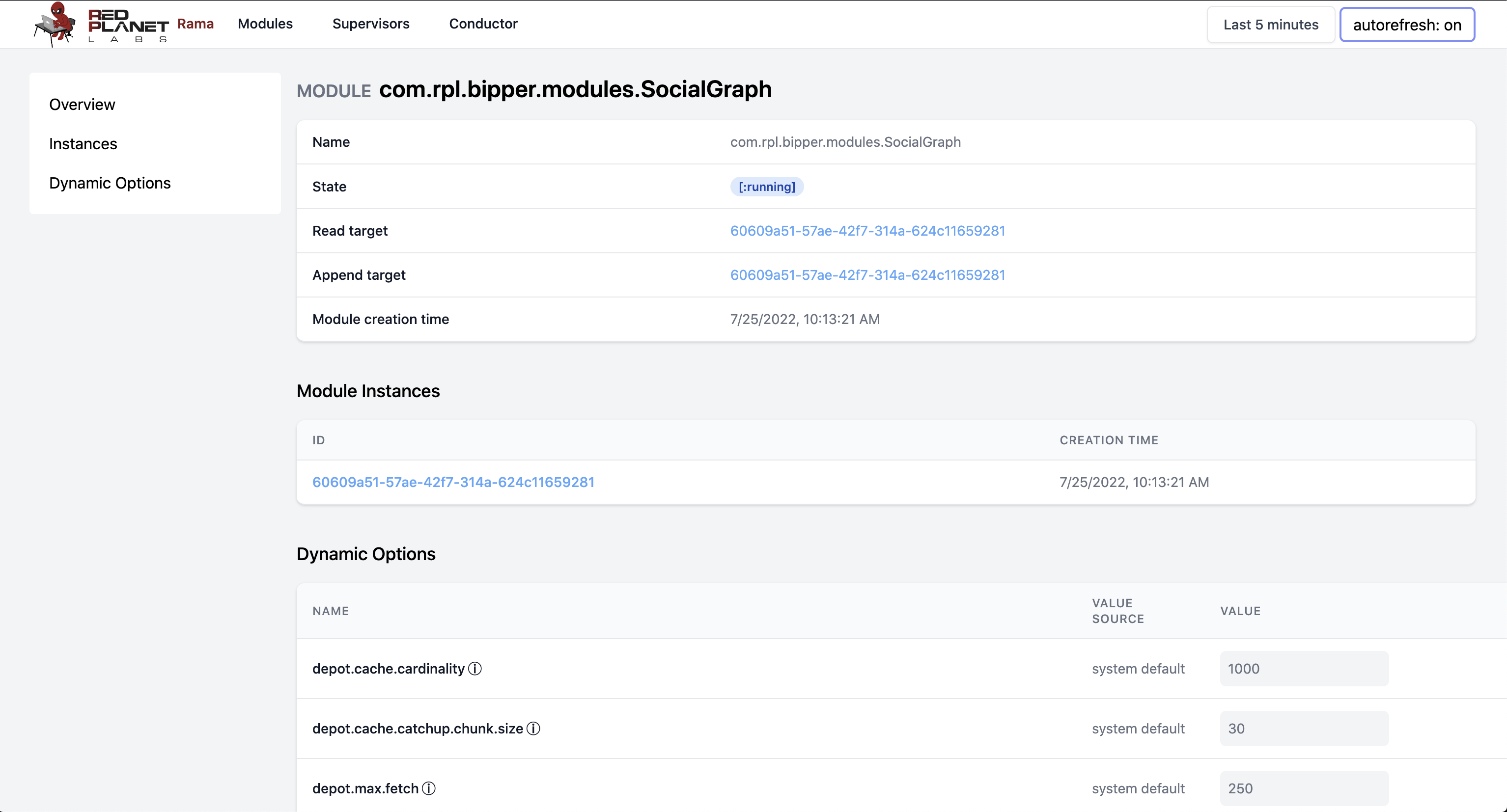 cluster ui module