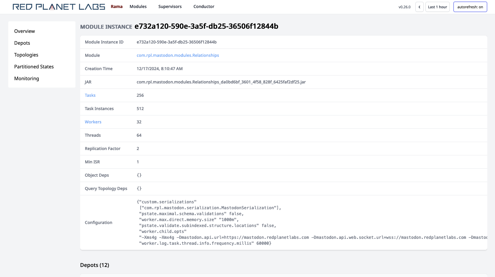 cluster ui module instance