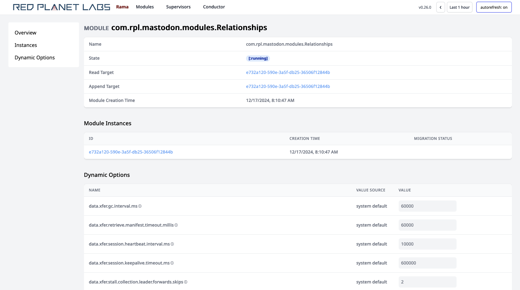 cluster ui module